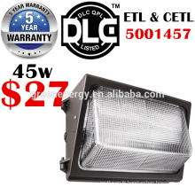 DLC ETL IP65 shenzhen Green Energy usine emballage boîte sécurité wallpack capteur led wall pack 12 w-140 w 45 w led applique murale